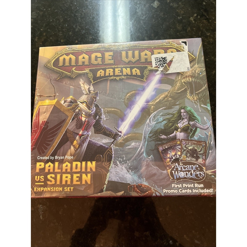 Mage Wars Arena: Paladin vs Siren Expansion Board Game New Arcade Wonders Sealed